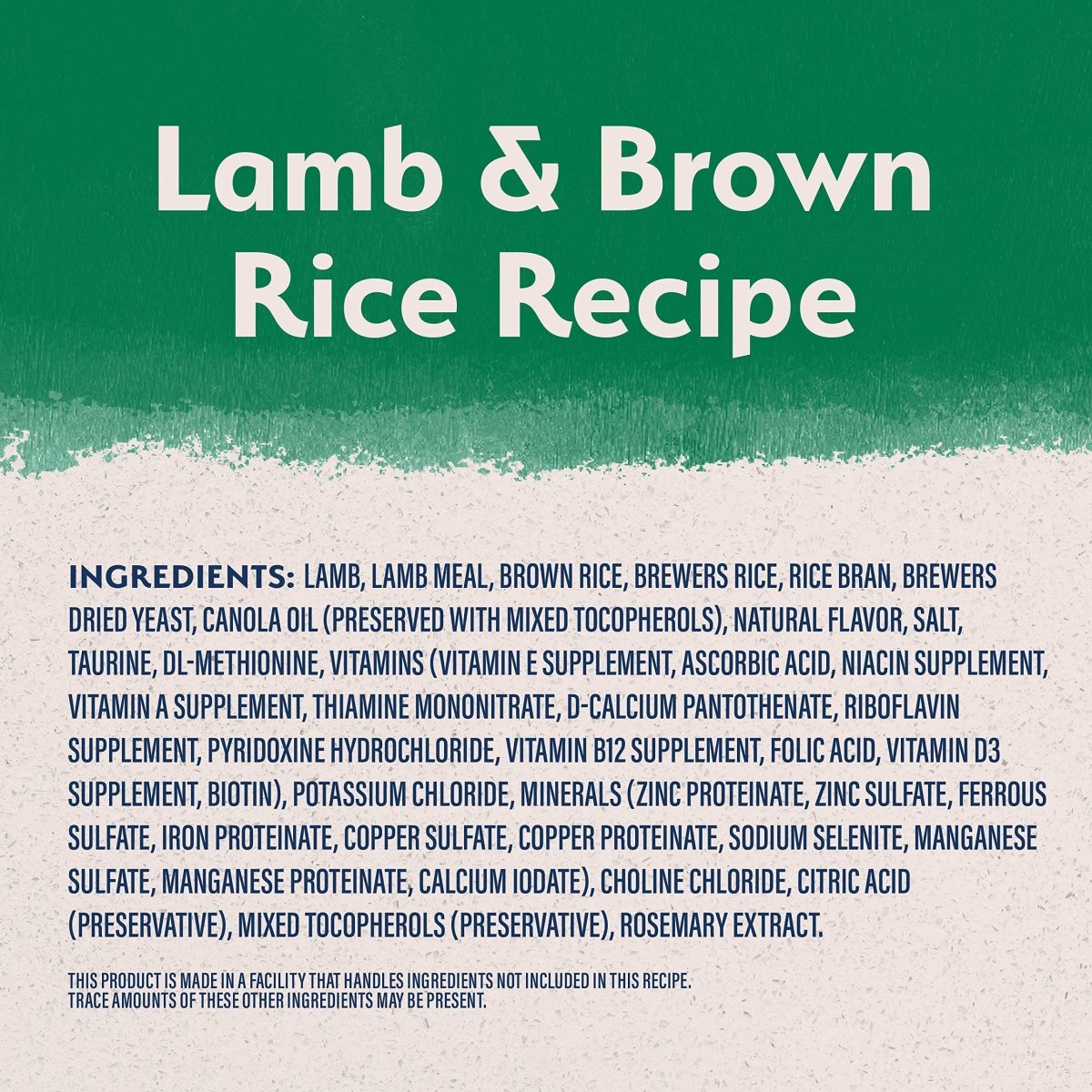 Natural Balance Limited Ingredient Adult Dry Dog Food with Healthy Grains, Lamb & Brown Rice Recipe, 4 Pound - 723633773898