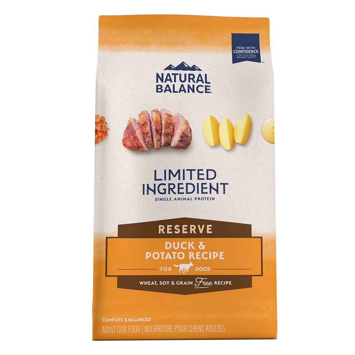 Natural Balance Limited Ingredient Adult Grain - Free Dry Dog Food, Reserve Duck & Potato Recipe, 12 Pound - 723633777414