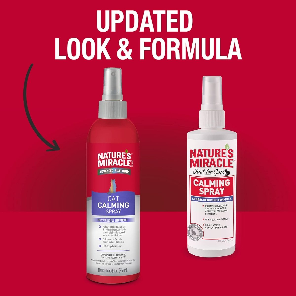 Nature's Miracle Cat Calming Spray, 8 Ounces, Stress - Reducing Formula for Cats - cat calming spray - 018065983558