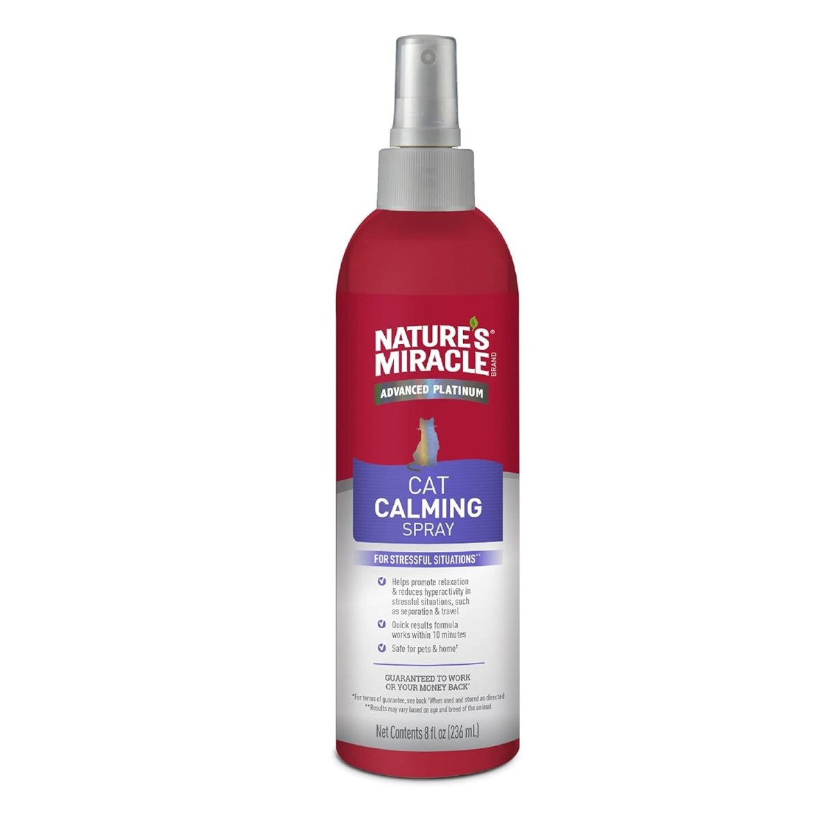 Nature's Miracle Cat Calming Spray, 8 Ounces, Stress - Reducing Formula for Cats - cat calming spray - 018065983558