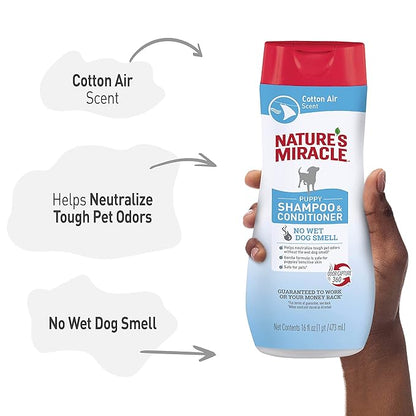 Natures miracle puppy shampoo & conditioner 16oz shampoo dog shampoo