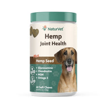 NaturVet Hemp Joint Health, Joint Care Support Supplement for Dogs, Soft Chews, 60ct Made in The USA - 797801059213