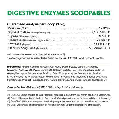 NaturVet Scoopables Cat Digestive Support - Digestive Enzymes for Cats with Probiotic - Supports Diet Change - Sensitive Stomachs & Healthy Digestive Tract - Salmon Flavored - 5.5oz Bag - dog supplement - 797801605373