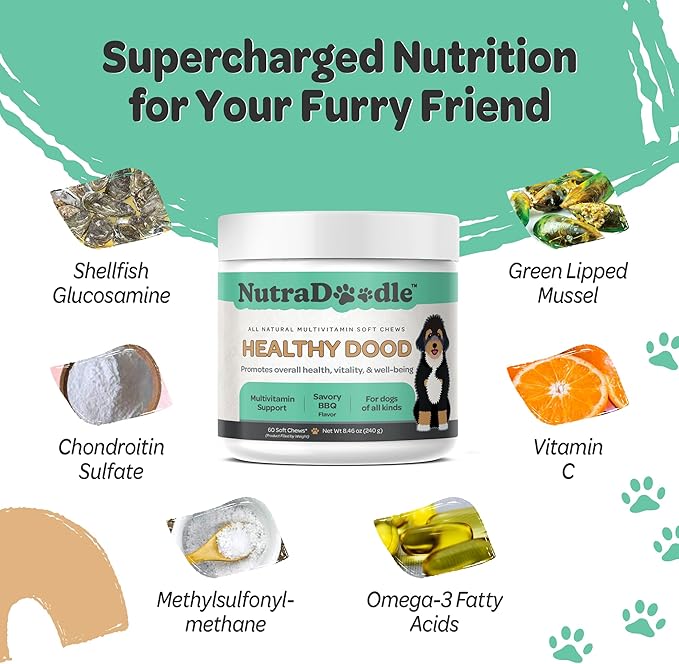 Nutradoodle all natural multivitamin soft chews - healthy dood