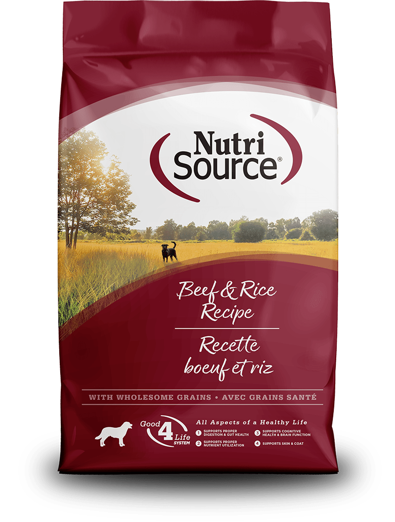 Nutri source beef and rice 12 lb kibble for dogs
