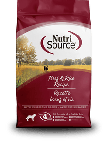 Nutri source beef and rice 12 lb kibble for dogs
