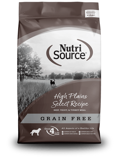 Nutrisource small bites high plains select recipe grain free 4lb dry dog food