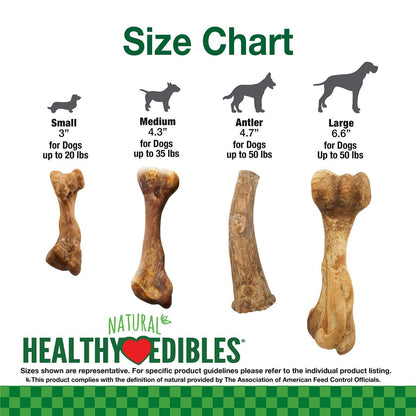 Nylabone Healthy Edibles Broth Bone All Natural Dog Treats Made With Real Bone Broth Small/Regular (16 count)