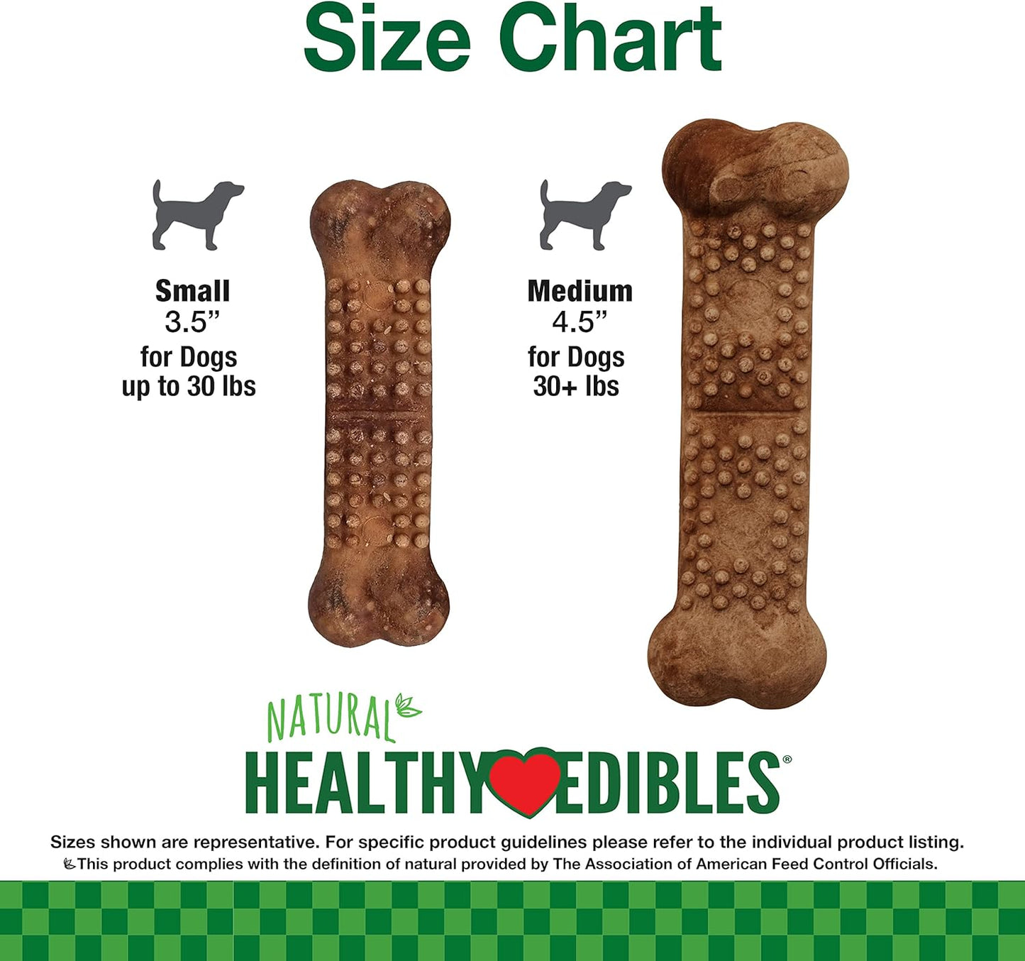 Nylabone natural healthy edibles beef meaty center 3.6oz 2 medium
