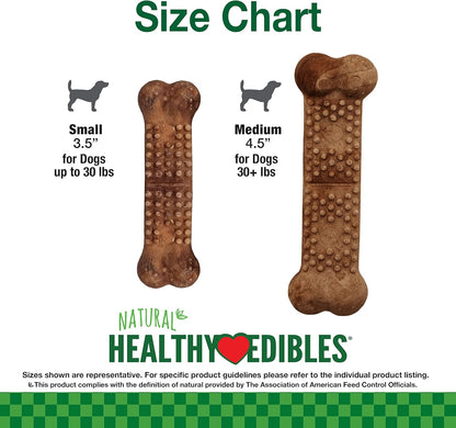 Nylabone natural healthy edibles beef meaty center 3.6oz 2 medium