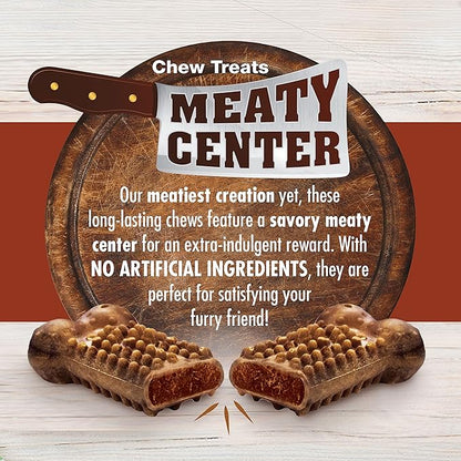 Nylabone natural healthy edibles beef meaty center 3.6oz 2 medium