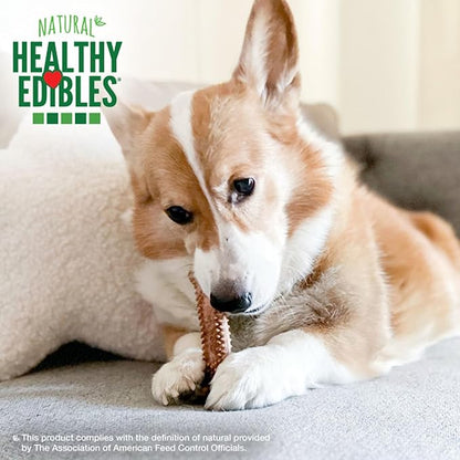 Nylabone natural healthy edibles chew treats meaty center beef 9.9oz 12 small chews