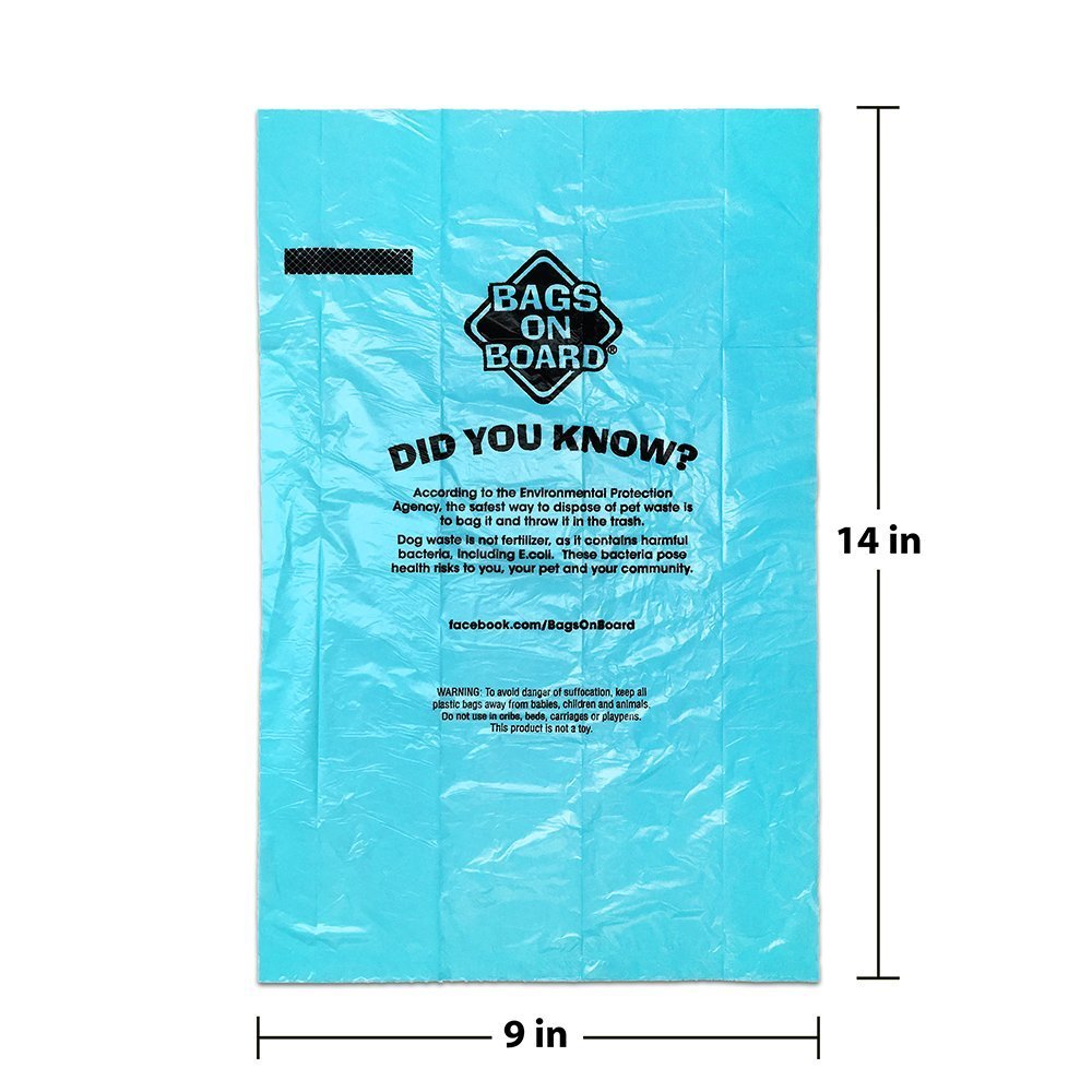 Odor Control Dog Poop Bags And Dispenser | Strong, Leak Proof Dog Waste Bags | Ocean Breeze Scent | 9 X14 Inches,140 Waste Pickup Bags
