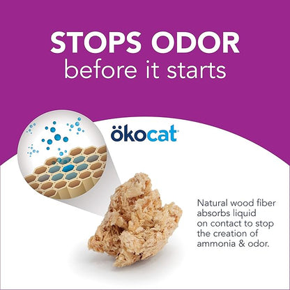 Okocat Super Soft Clumping Wood Delicate Paws Cat Litter, 14.8 lbs.