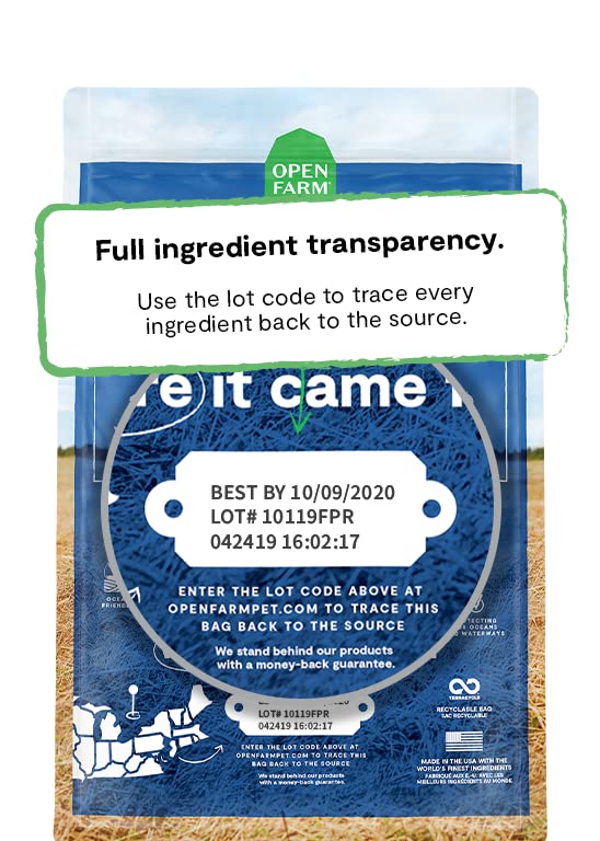 Open Farm Catch - Of - The - Season Whitefish & Ancient Grains Dry Dog Food, 11 lbs – Wild - Caught Whitefish Recipe