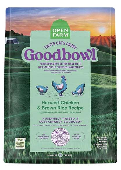 Open Farm Goodbowl Chicken & Brown Rice Recipe for Cats - 3 lbs