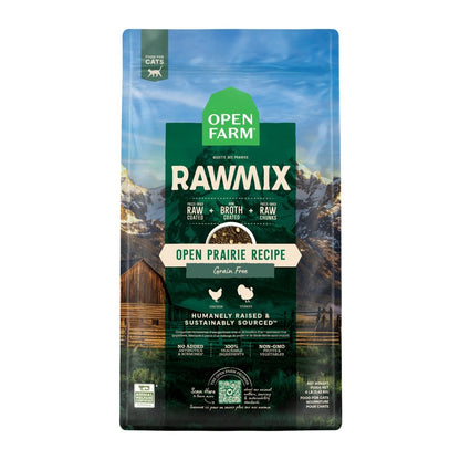 Open Farm RawMix Prairie Recipe for Cats - Humanely Raised Protein and Non - GMO Fruits and Veggies - 2.25 lb