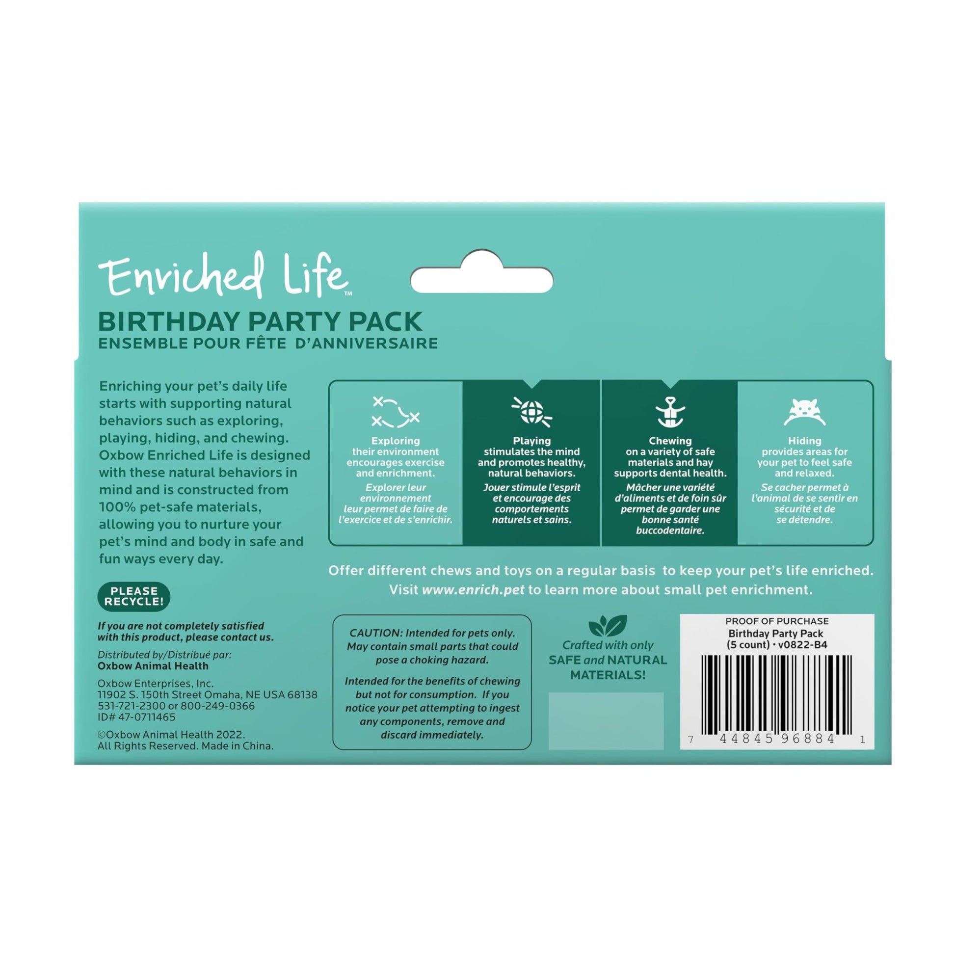 Oxbow Enriched Life Birthday Party Pack | Small Pet Toy - Great For Guinea Pigs, Rabbits
