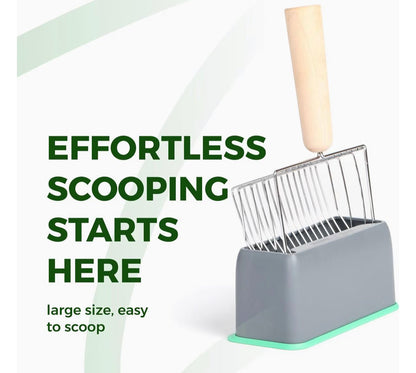 PACO & PEPPER Cat Litter Scoop with Base Holder, 11 - in