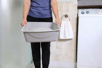Petmate Open Cat Litter Box - Large - Mouse Grey - Durable Standard Litter Box - Made in USA