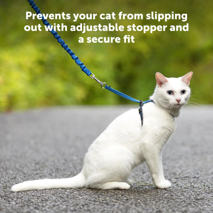 PetSafe Come with Me Kitty Harness and Bungee Leash, Small, Royal Blue