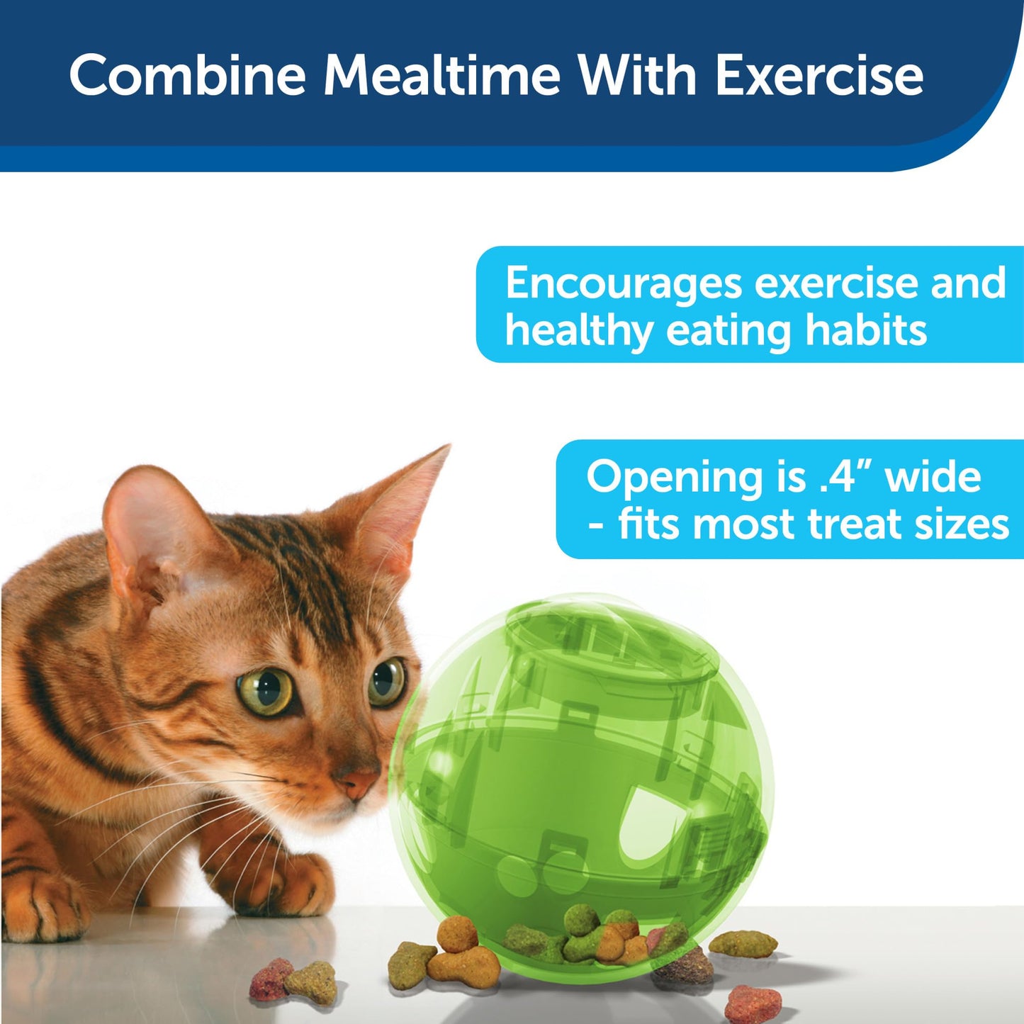 PetSafe Slimcat Feeder Ball - Interactive Game for Your Cat - Fill with Food and Treats - Green