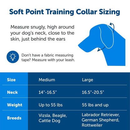 Petsafe soft point training collar large 55lb and up 16.5 - 20.5in