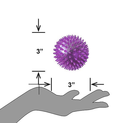 PetSport 2.8" Gorilla Spiky Squeaker Ball Dog Toy - Medium | Play Fetch with Durable TPR Rubber | Cleans Teeth, Promotes Good Dental and Gum Health for Your Pet, Colors Will Vary