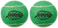 PetSport Mint Tuff Ball Dog Toys | 2 Pack Medium (2.5") Pet Safe Felt & Durable Rubber Tennis Balls | Play Fetch, Chuck or Toss at Dog Park | Natural Spearmint Flavor & Scent