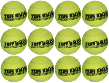 PetSport Yellow Tennis Ball Dog Toys 1 ct Small (1.8") Pet Safe Durable Felt & Rubber Junior Tuff Balls | Play Fetch, Launch