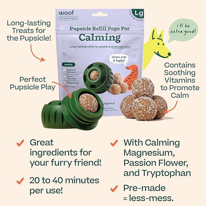 Pupsicle refills for calming 7 pops for dogs
