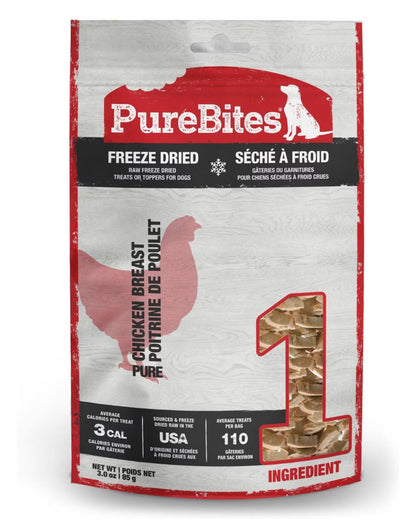 PureBites Chicken Breast Freeze - Dried Raw Dog Treats, 3 - oz bag