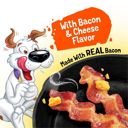 Purina Beggin’ Strips Dog Treats, Bacon & Cheese Flavor, Made with Real Bacon and Soft Texture, 6 OZ Pouch (Pack of 1)