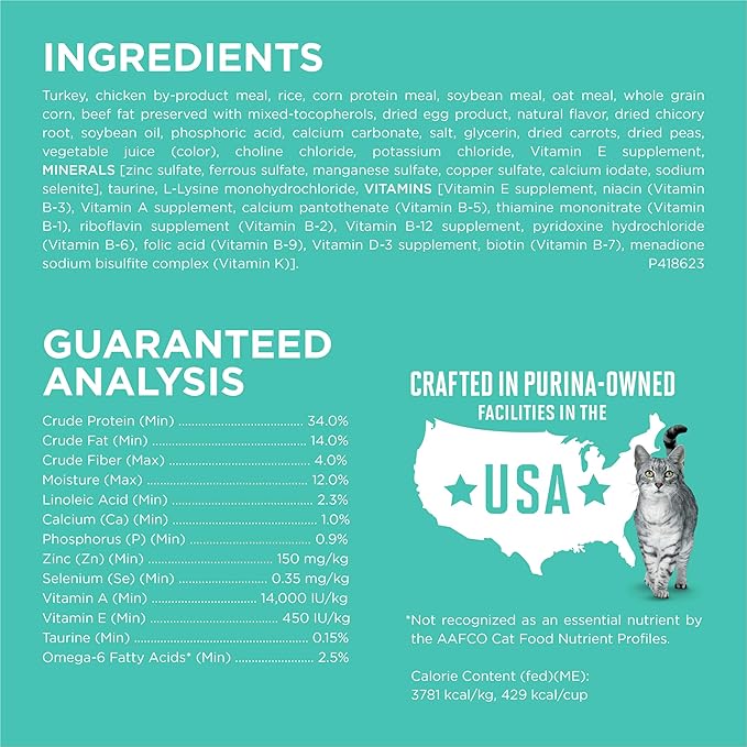 Purina one plus sensitive skin and stomach dry cat food 16lb