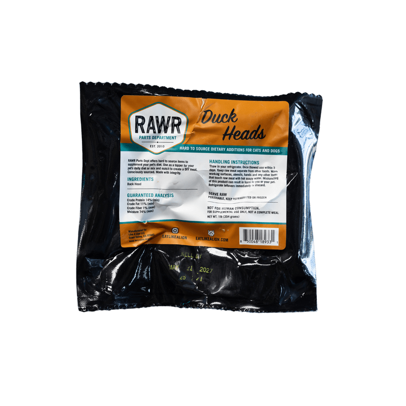 Rawr duck heads frozen