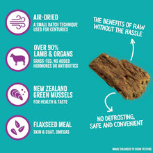 RawTernative Air Dried Dog Food, High Protein, Over 90% Real Lamb & Lamb Organs + New Zealand Green Lipped Mussels, Complete Meal or Topper, Grain Free, Gluten Free, Non GMO, (3 lb Bag)