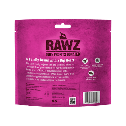 Rawz Raw Freeze Dried Rabbit with Goats Milk and Green Mussels Cat Treats