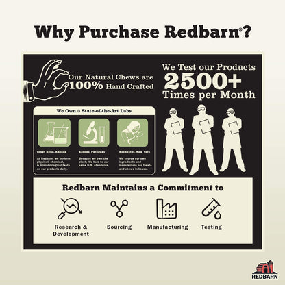 Redbarn All - Natural 4 - 6" Bully Springs Sticks for Dogs - Premium Grain - Free Single Ingredient Boredom Busting Dental Chew Rawhide Alternative - 3 Count