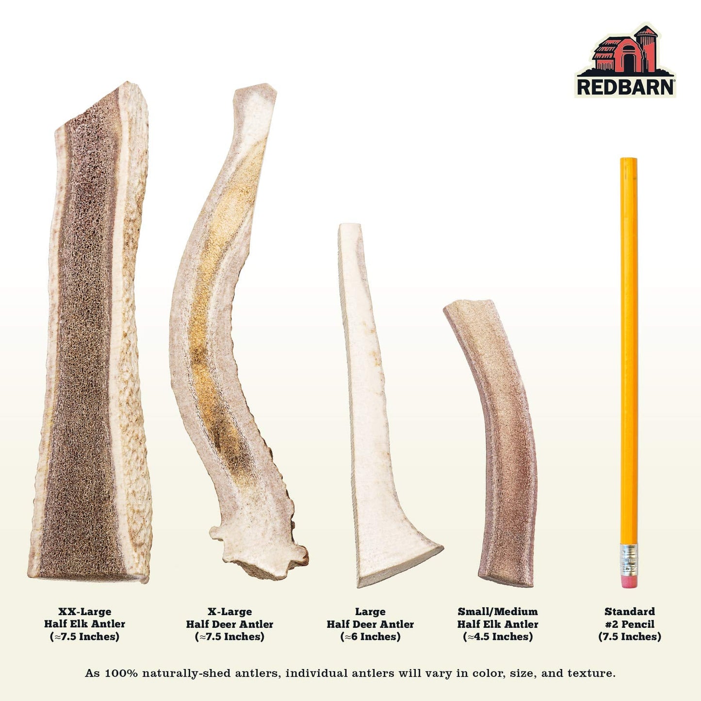 Redbarn Half Deer Antler X - Large for Dogs