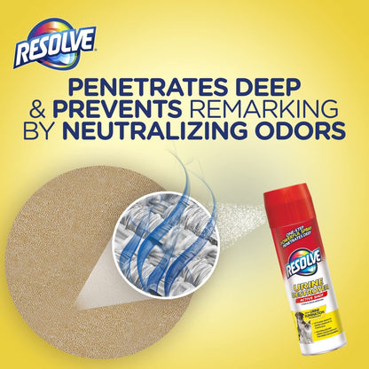 Resolve Urine Destroyer Active Shot, Stain And Odor Remover, Upholstery And Carpet Cleaner, Pet Stain And Odor Remover, Carpet Cleaner, 17oz