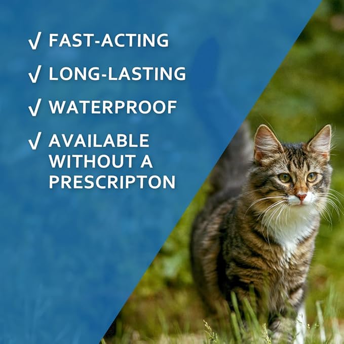 Sentry Fiproguard for Cats, Flea and Tick Prevention for Cats (1.5 Pounds and Over), Includes 3 Month Supply of Topical