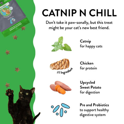 Shameless Pets Digestive Health Catnip & Chill - Chicken Crunchy Cat Treats