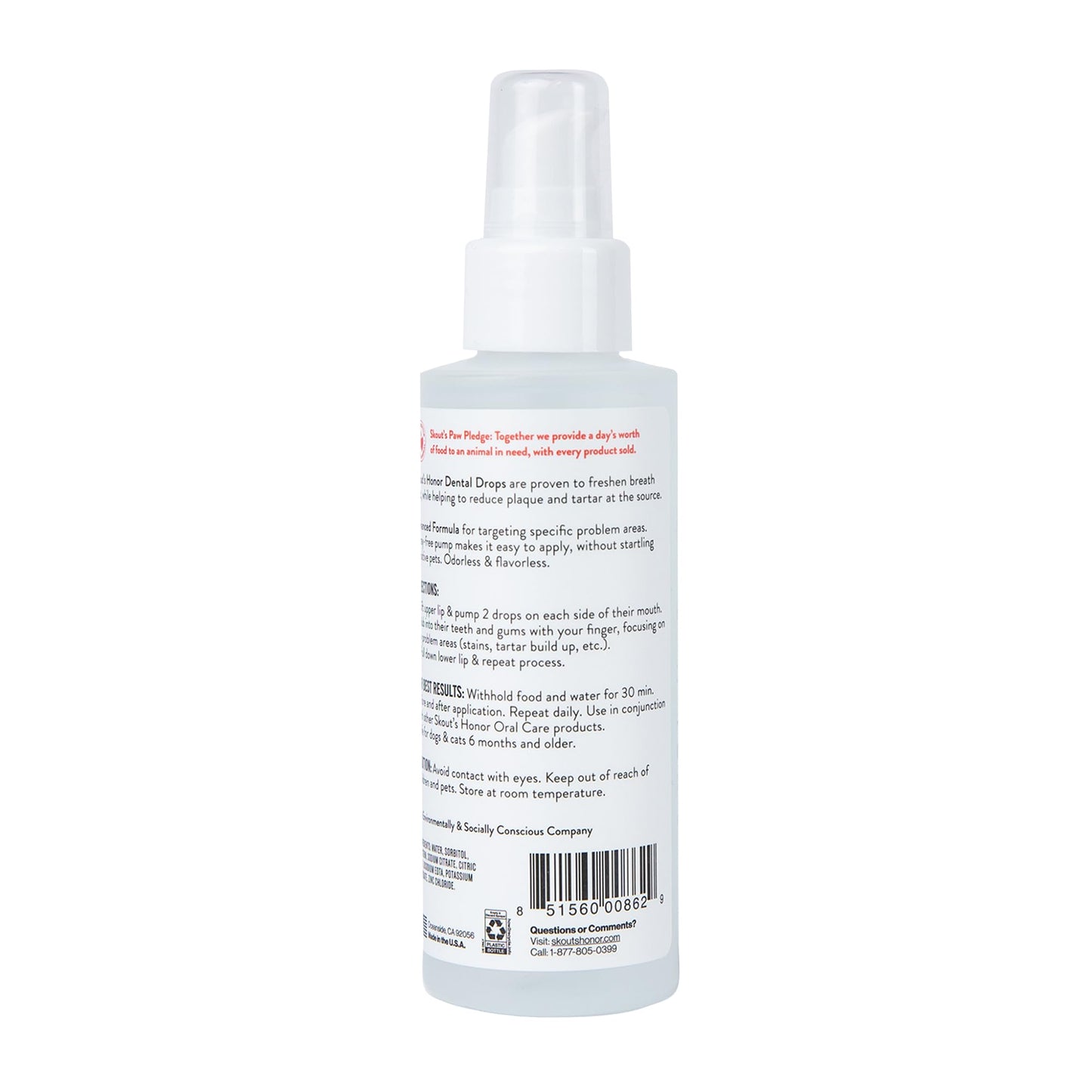 Skout'S Honor: Advanced Dental Drops For Dogs & Cats 4Oz