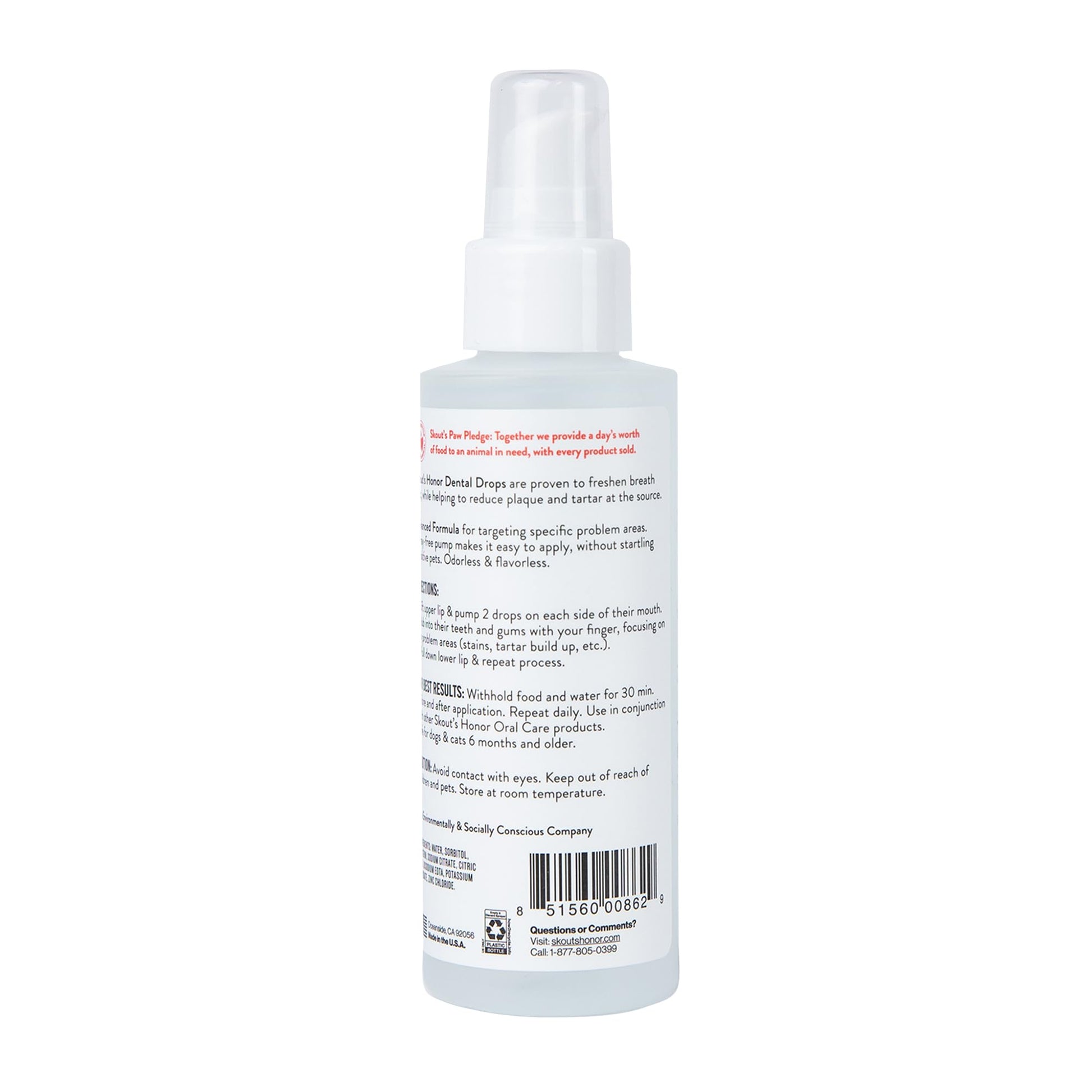 Skout'S Honor: Advanced Dental Drops For Dogs & Cats 4Oz