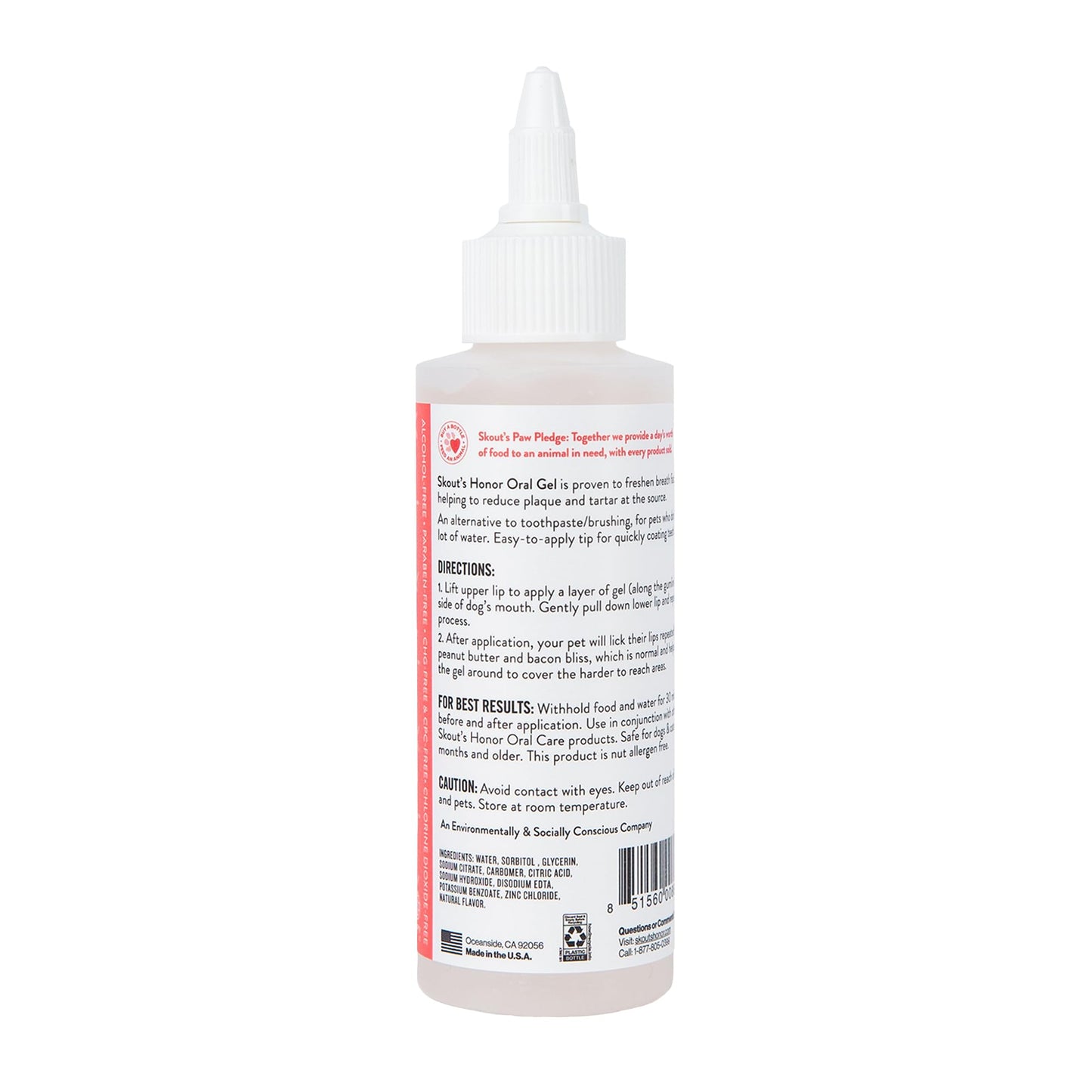 Skout'S Honor: Oral Gel For Dogs & Cats - Peanut Butter & Bacon 4Oz