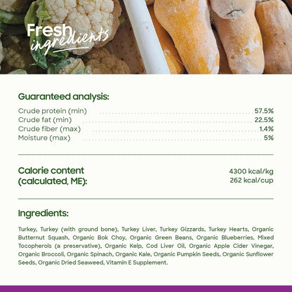Small batch freeze dried raw small bites turkey recipe 7 OZ