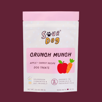 Sour dog crunch munch apple and carrot recipe dog treats