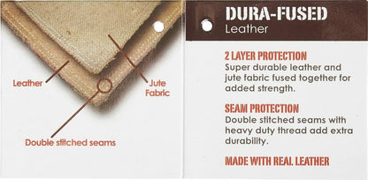SPOT By Ethical Products Dura - Fused Leather Interactive Durable Dog Squeak Toy for Large and Small Dog - Fox - Small