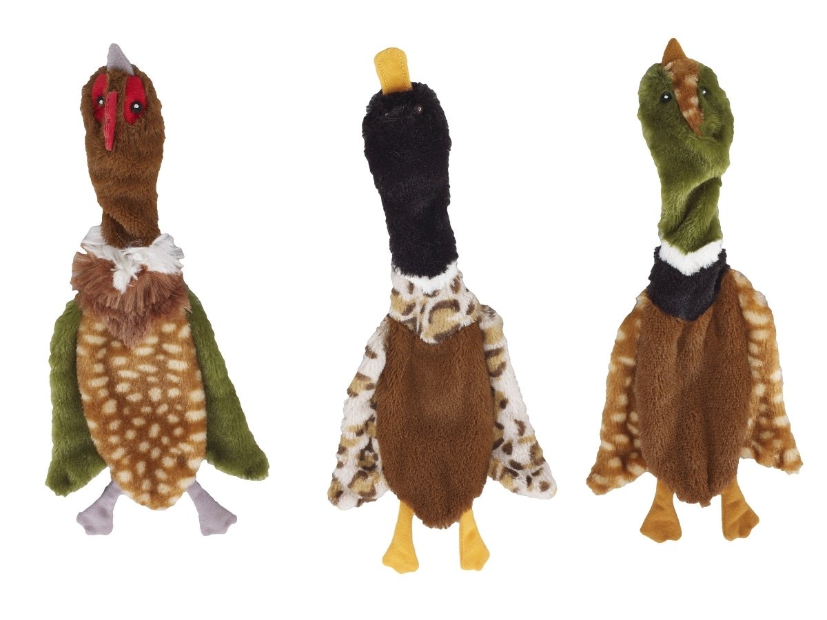 SPOT Skinneeez Crinklers | Stuffless Dog Toys with Squeaker For Small Dogs | Crinkle Toy For Small Puppies | 14" | Bird Asst Design | By Ethical Pet (Assorted colors)