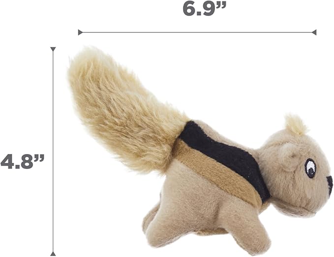 Squeakin squirrels outward 3 pack plush toys dog toy